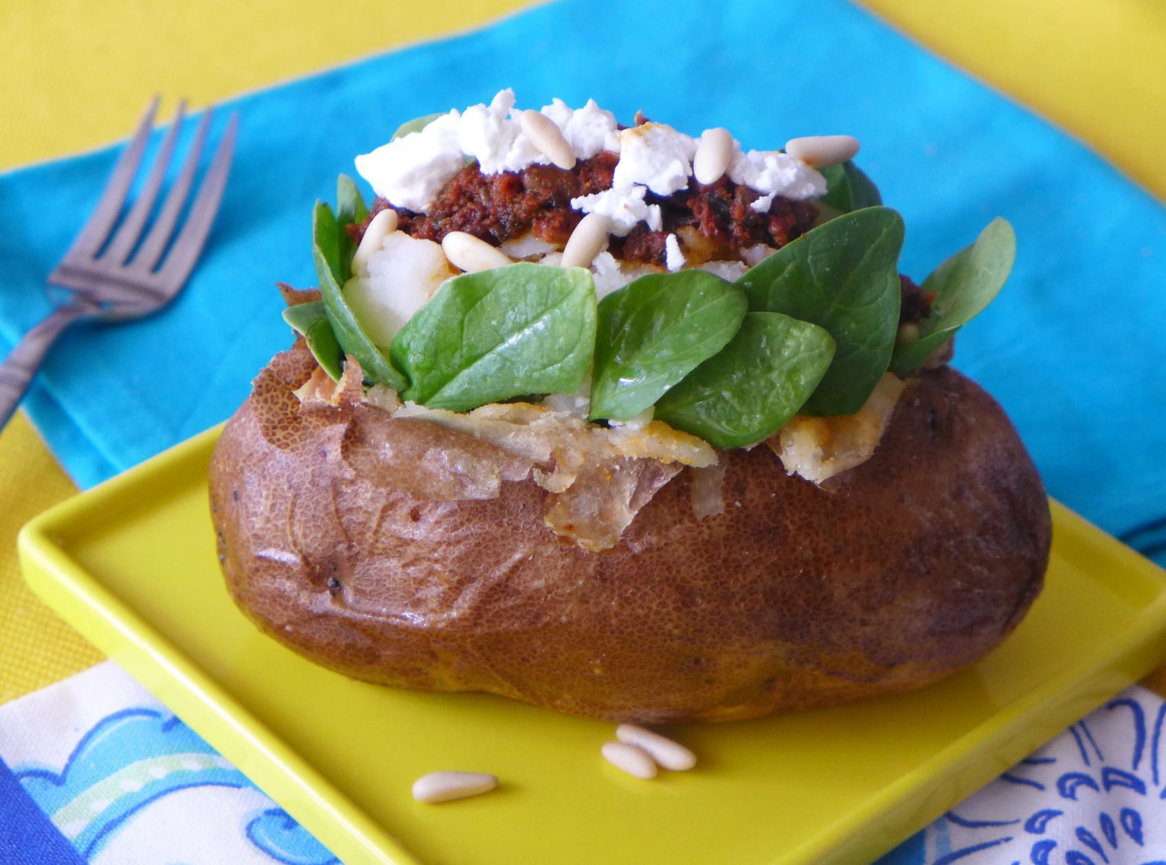 Spinach Baked Potato