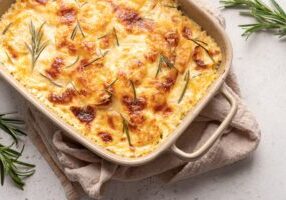 potato casserole with cream, gratin dauphinois, french cuisine
