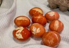 Easter Eggs Dyed with Onions